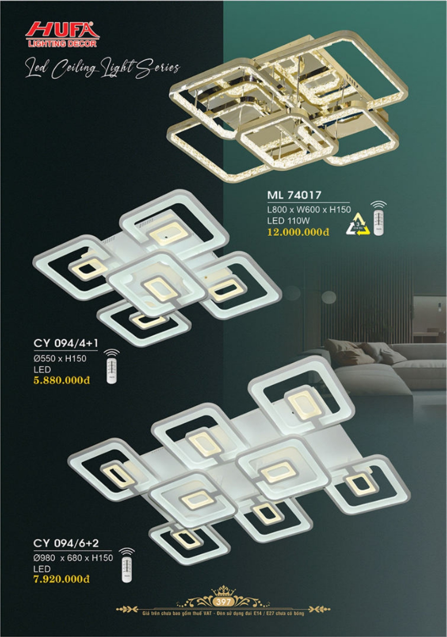 Bảng giá đèn trang trí HUFA